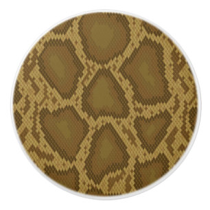 Schil, reptielpatroon keramische knop