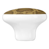 Schil, reptielpatroon keramische knop (Zijkant)