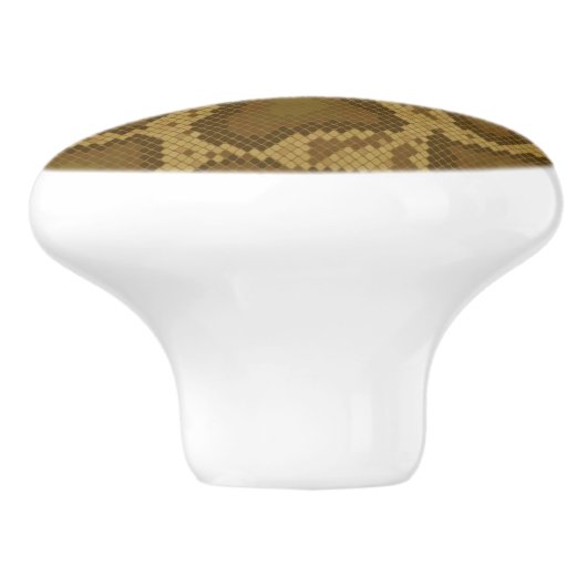 Schil, reptielpatroon keramische knop (Zijkant)