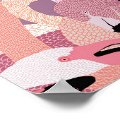 Schil uw binnenste Poster van Flamingo - Roze (Hoek)