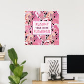 Schil uw binnenste Poster van Flamingo - Roze (Thuiskantoor)