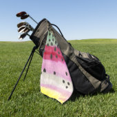 Schil van de regenboogforel golfhanddoek (Groen)
