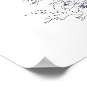 schil van delfinium larkspur poster (Hoek)