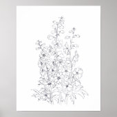 schil van delfinium larkspur poster (Voorkant)