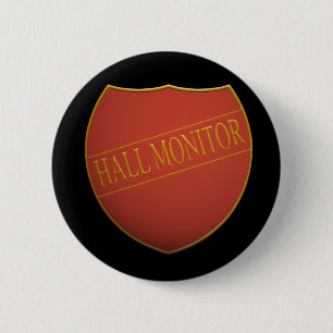 Schild badge met het woord - hal monitor ronde button 5,7 cm