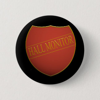 Schild badge met het woord - hal monitor ronde button 5,7 cm