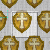 Schild Christelijk Kruis Stof (Delen)