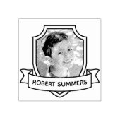 Schild en lint aangepaste naam en foto rubberstempel (Afrduk)