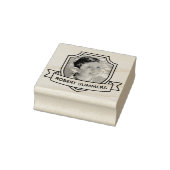 Schild en lint aangepaste naam en foto rubberstempel (Stempel)