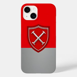 Schild met op Crimson en Silver Grey achtergrond Case-Mate iPhone 14 Hoesje