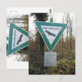 Schild Naturschutzgebiet Briefkaart (Voorkant / Achterkant)