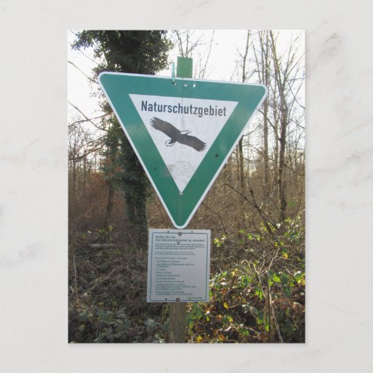 Schild Naturschutzgebiet Briefkaart (Voorkant)