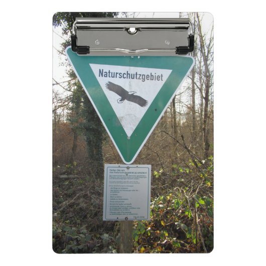 Schild Naturschutzgebiet Mini Klembord (Voorkant)