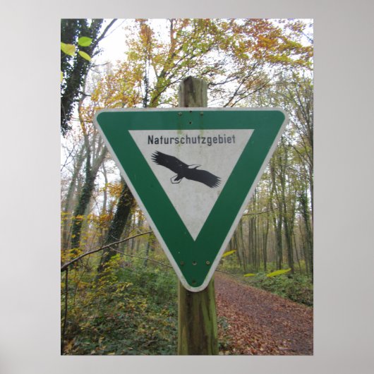 Schild Naturschutzgebiet Poster (Voorkant)