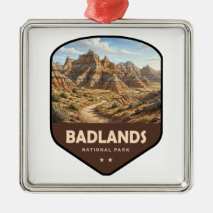 Schild van Badlands National Park Metalen Ornament