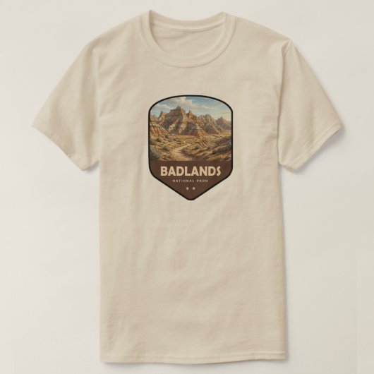 Schild van Badlands National Park T-shirt (Design voorkant)