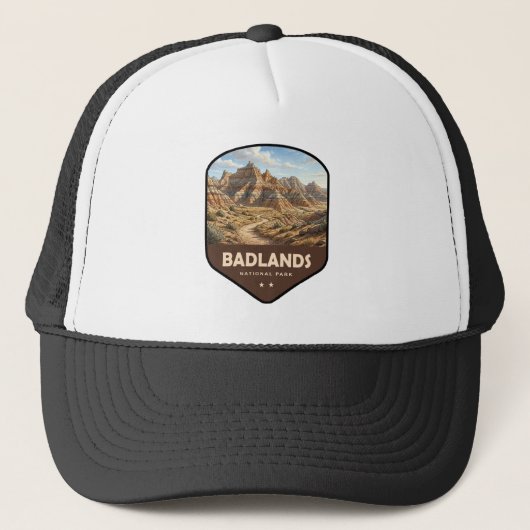 Schild van Badlands National Park Trucker Pet (Voorkant)