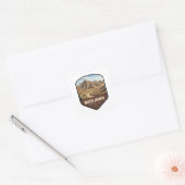 Schild van Badlands National Park Vierkante Sticker (Envelop)