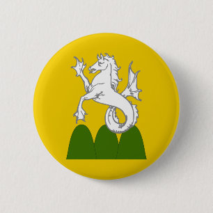 Schild van de bevolking van de Shire Mountain Free Ronde Button 5,7 Cm