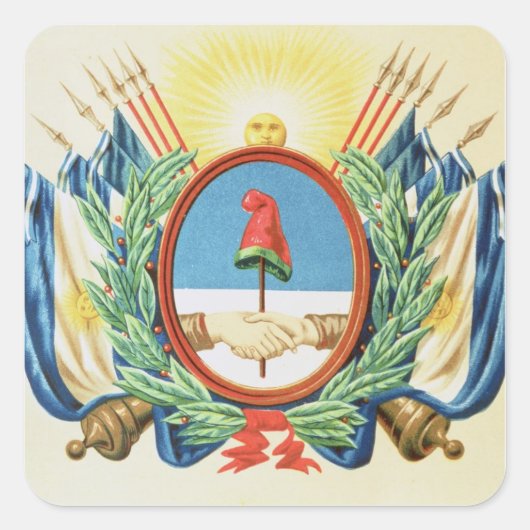 Schild van de Confederatie van Argentinië Vierkante Sticker (Voorkant)