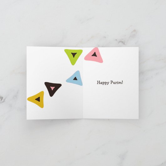 Schild van de Kaart van Hamantaschen Purim (Binnen)