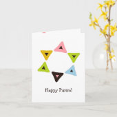 Schild van de Kaart van Hamantaschen Purim (Gele Bloem)