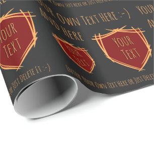 Schild van de Ridder. Wapenschild. Veiligheidsbadg Cadeaupapier