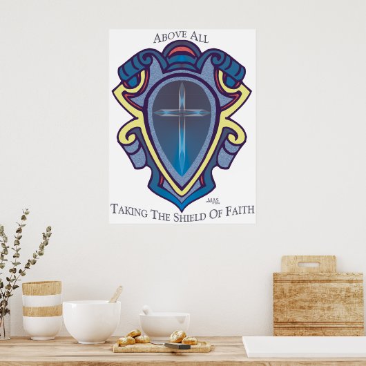 Schild van Faith Poster (Keuken)