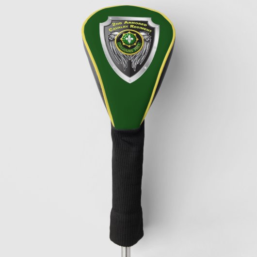 Schild van het 2e Gepantserde Cavalerie Regiment Golfheadcover (Voorkant)