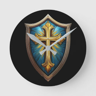 Schild van het Christelijk Geloof Gelovige Ronde Klok
