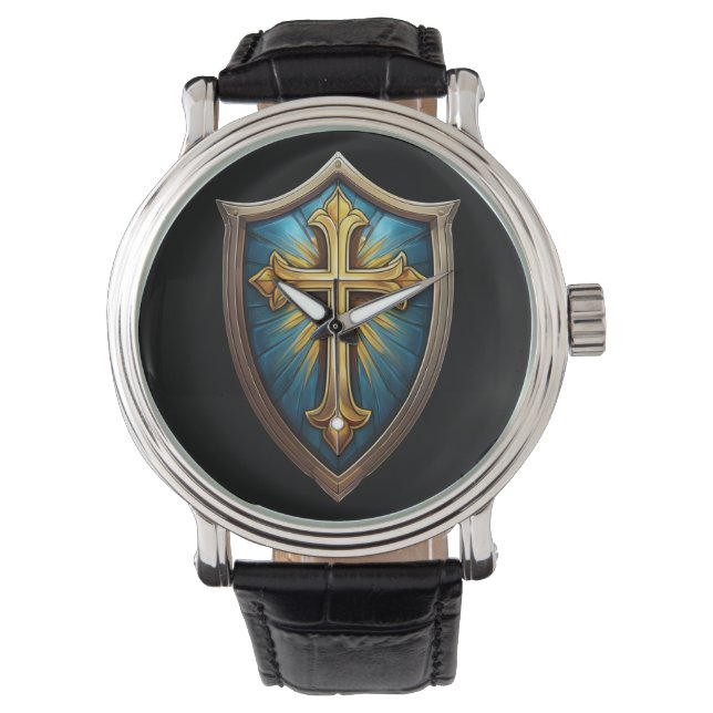 Schild van het Christelijk Geloof Horloge (Voorkant)