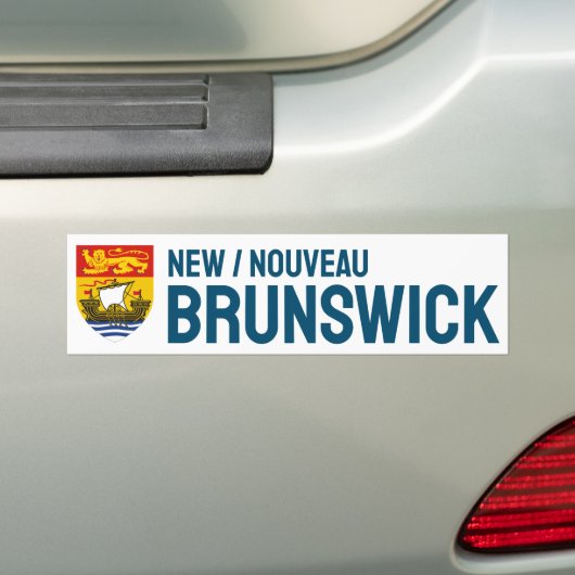 Schild van New Brunswick, Canada Bumpersticker (Op auto)
