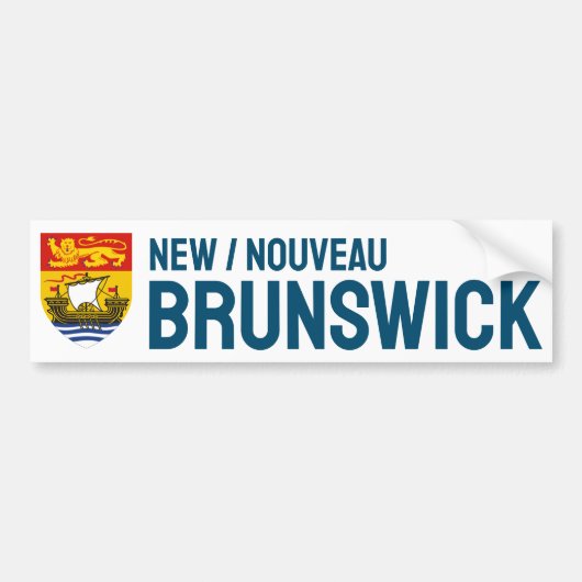 Schild van New Brunswick, Canada Bumpersticker (Voorkant)