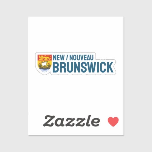 Schild van New Brunswick, Canada Sticker (Vel)