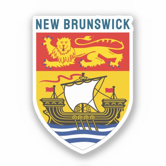 Schild van New Brunswick, Canada Sticker (Voorkant)