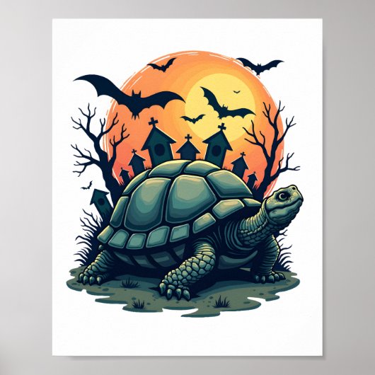 Schild van Schreeuw Schildpad Poster (Voorkant)