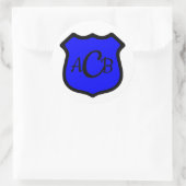 Schild van St. Michael met monogram Ronde Sticker (Tas)