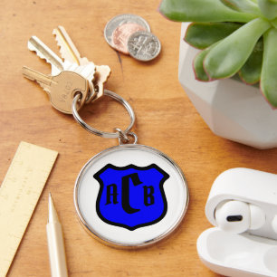 Schild van St. Michael met monogram Sleutelhanger