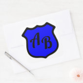 Schild van St. Michael met monogram Vierkante Sticker (Envelop)