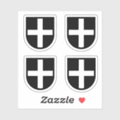 Schild van St. Piran 4-Up - Contour Sticker (Vel)