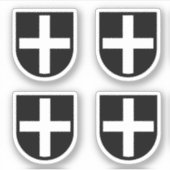 Schild van St. Piran 4-Up - Contour Sticker (Voorkant)