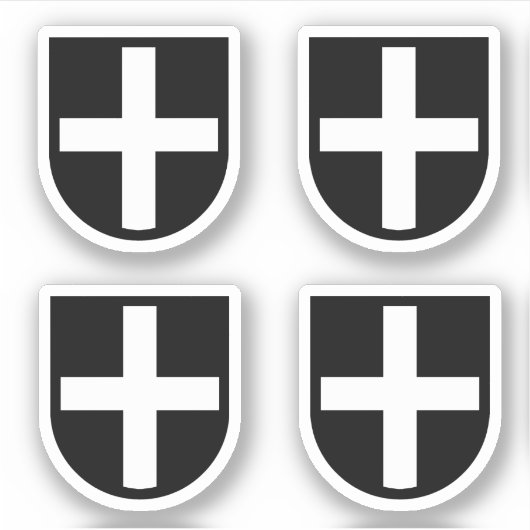 Schild van St. Piran 4-Up - Contour Sticker (Voorkant)