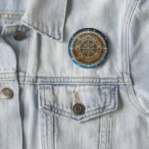 Schild van Warding Protection Sigil door ej goud Ronde Button 5,7 Cm
