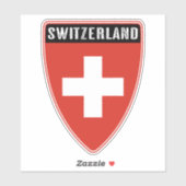Schild van Zwitserland Sticker (Vel)