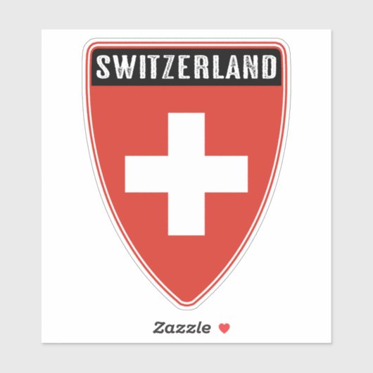 Schild van Zwitserland Sticker (Vel)