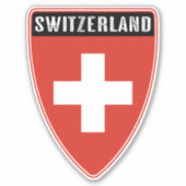 Schild van Zwitserland Sticker (Voorkant)