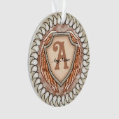 Schild Wings Monogram Ornament (voorkant)