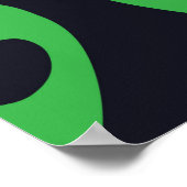 Schildbaar naadloos patroon met buitenaards gezich poster (Hoek)