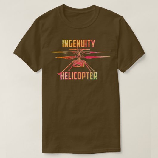 Schildbaarheid van Mars-helikopter1 T-shirt (Design voorkant)