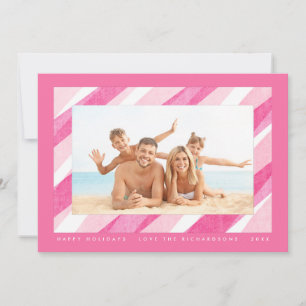 Schildbare snoeprietstrip roze feestdag fotokaart feestdagenkaart